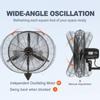24" Oscillating Wall Mist Fan Metal 3 Speeds 115W