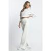 Women's Trend With Plenty Of Trotting Modal Fabric Tracksuit Six Double Pockets Wide Leg Sides With White Lane