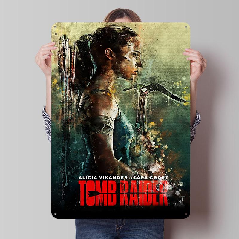 Alicia Vikander Tin Poster Customized Retro Wall Art Vintage Metal Signs for Room Luxury Home Decor Items Gamer Decoration Plate