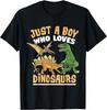 Just a Boy Who Loves Dinosaurs Schoolboys and Paleontologist T-Shirt