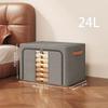 1PC 24/66/100L Large capacity clothes basket Steel frame foldable clothes storage box Cotton quilt hat scarf  Wardrobe organizer