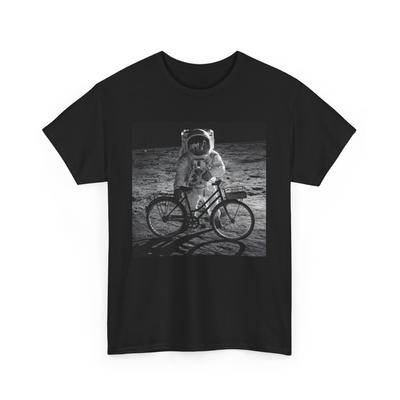 Astronaut Riding Bike On Moon Shirt  Funny Space Unisex Graphic Tee Unisex T-Shirt
