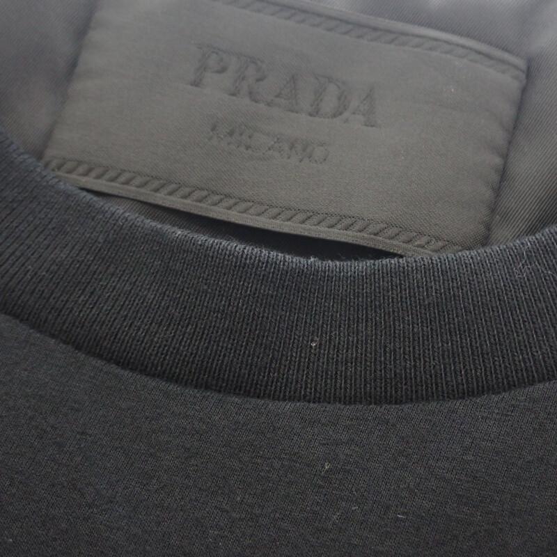 PRADA  UTN661_11CK_F0002_S_221 XXXXL Short sleeve T-shirt black cotton/Nylon mens