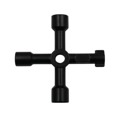 Clé multifonction 4 en 1 pour électricien, plombier, utilitaire, interrupteur croisé, clé carrée universelle, clé triangulaire pour radiateur de purge de train de gaz