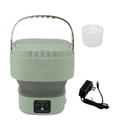 Máquina de Lavar Portátil 9L 10W Lavadora de Balde Dobrável Baixo Ruído Mini Lavadora 100?240V para Roupa Íntima