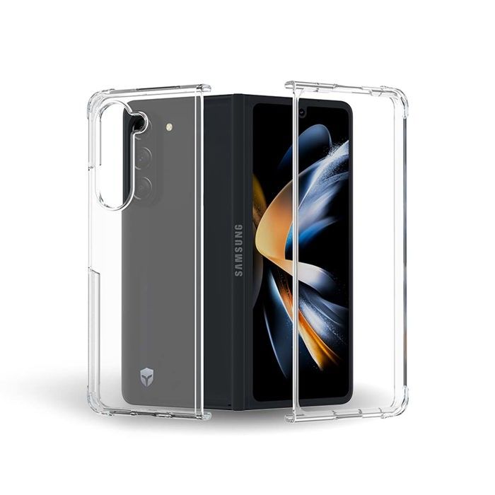 Coque renforcée duo force case pour samsung galaxy z fold 5 transparent