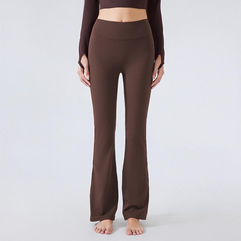 Fleece Micro-flared Pants High Waist Elastic Hip Lift Sports Fitness Pants Autumn and Winter New Nude Yoga Pants Women