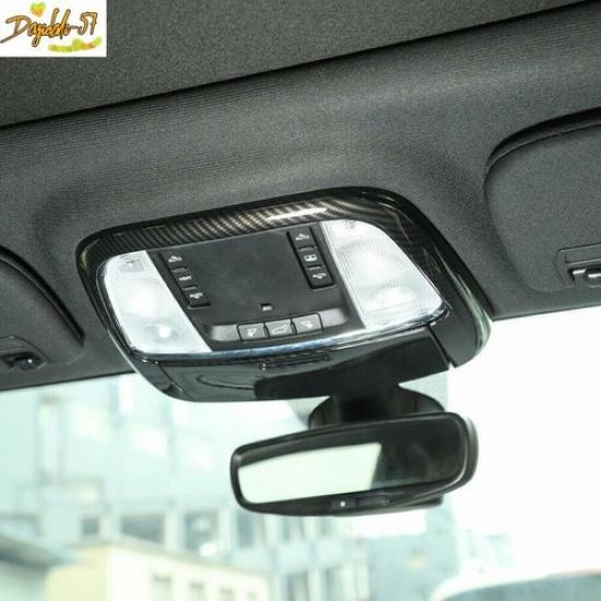 Carbon Fiber Interior Front Reading Light Cover Trim For 2015- Chrysler 300