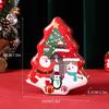 Christmas Decorations Box Festive Candy Storage Container Tinplate Biscuit Box Stylish Christmas Tree Tin Box For Cookies Small