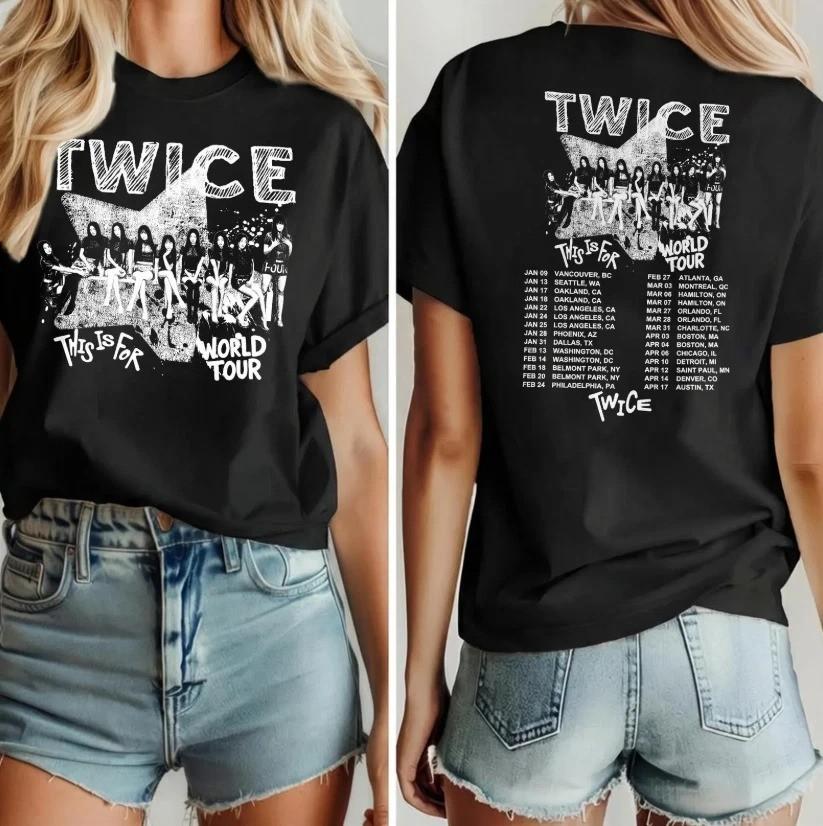 TWICE This Is Tour 2026 K-Pop Music Concert Fan Graphic Tee Shirt Unisex T-Shirt