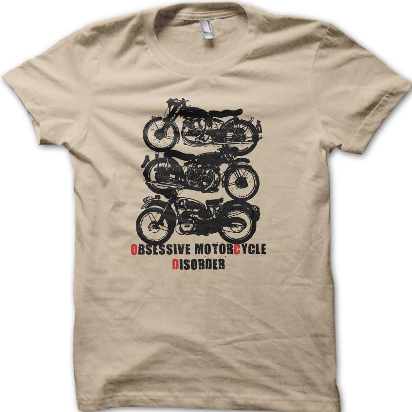 ОКР Обсессивное Мотоциклетное Расстройство Мотоциклы Байкер Мотоцикл Классическая Футболка для Байкера XL