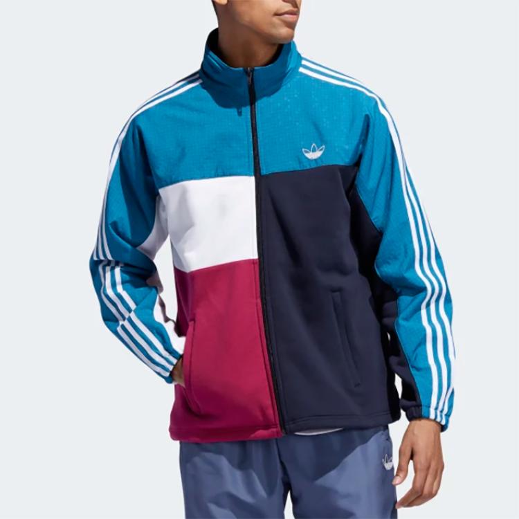 Adidas Originals Trefoil Asymm Full Zip Track Jacket International Men Jackets Blue ED5522