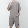 010 Style Loose Waffle Knit Couple Set - Summer Breathable, Embroidered Logo