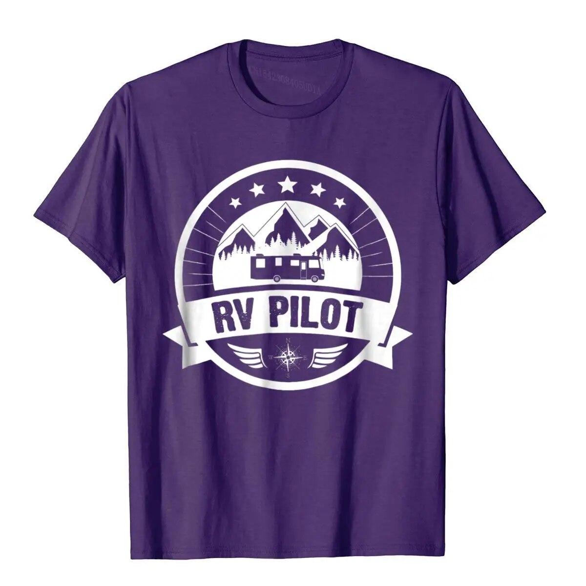 

RV Pilot Funny Motorhome RV Travel T-Shirt For Unisex Tops Shirt Fashion Leisure Cotton Unisex s T-Shirt On Print On 3XL