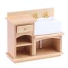 1:12 Wooden Dollhouse Furniture Basin Sink Cupboard Cupboard Cabinet