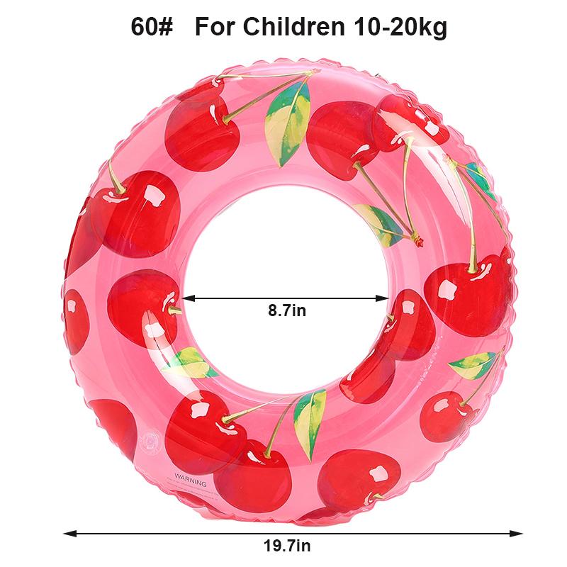 Cherry Swim Tube Inflatable Pool Float Pool Accessory Adults Swim Float Ring Summer Water Toys