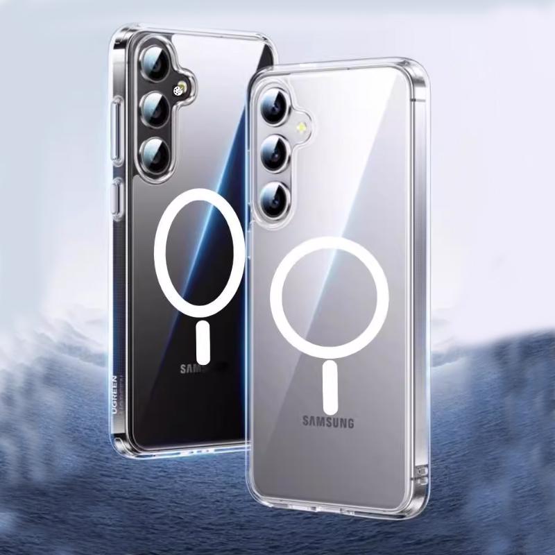 

Magsafe Magnetic Phone Case For Samsung Galaxy S25 S24 FE S23 Ultra S22 Plus S21 A26 A56 A36 A55 Edge Clear Original Cover For S21FE