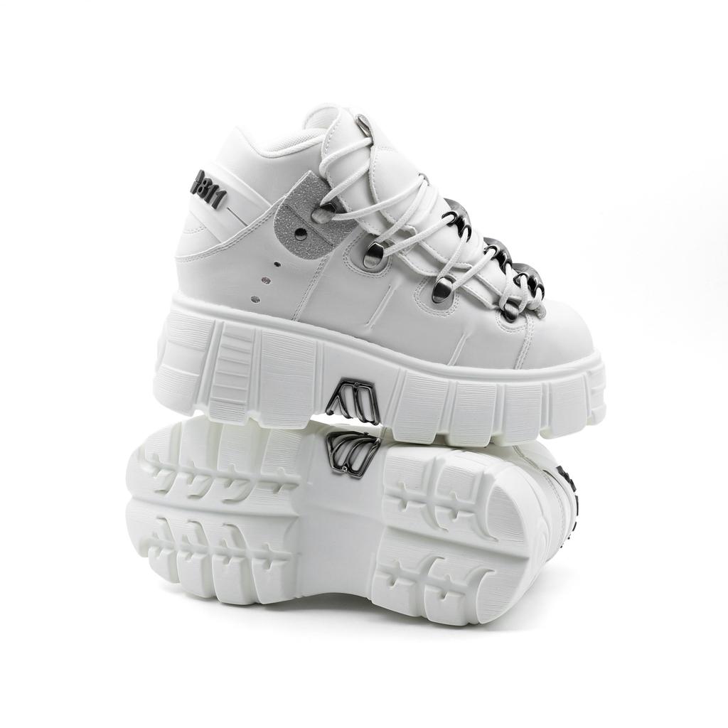 Women Gothic Punk Boots Heavy Metal Platform Shoes Dark Motorcycle Boots