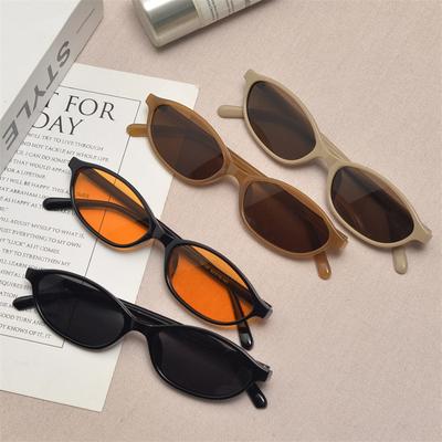 New Retro Oval Cat Eye Sunglasses For Women  Trendy Small Narrow Sunnies 90S Designer Sun Glasses 20