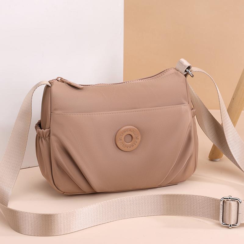 Women's Bag Multi-Pocket Shoulder Bag Lightweight Nylon Crossbody Bag
