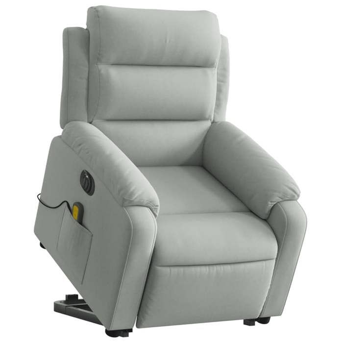 VidaXL Fauteuil Inclinable de Massage Électrique, Chaise de Relaxation avec Dossier et Repose-pied Réglables, Siège de 3205125