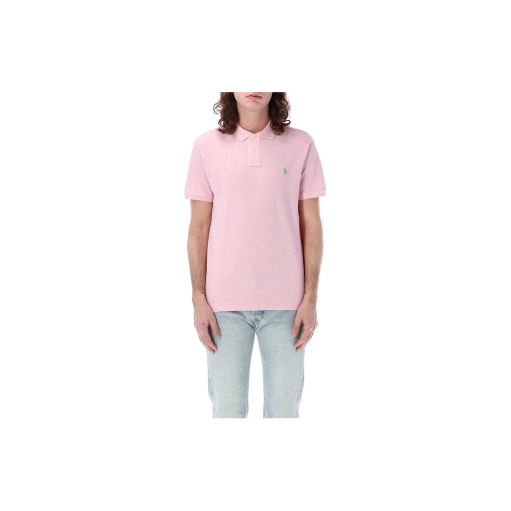 Polo Ralph Lauren Logo Embroidered Short Sleeve Polo Shirt Men Tops Pink 710680784-360