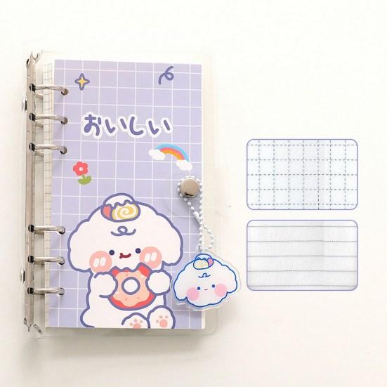 1 Set Scrapbook Notebook Refillable Loose Leaf Detachable Thickened Paper No Ink Bleeding Smooth Writing 100 Sheets Diary Notebook School Accessory