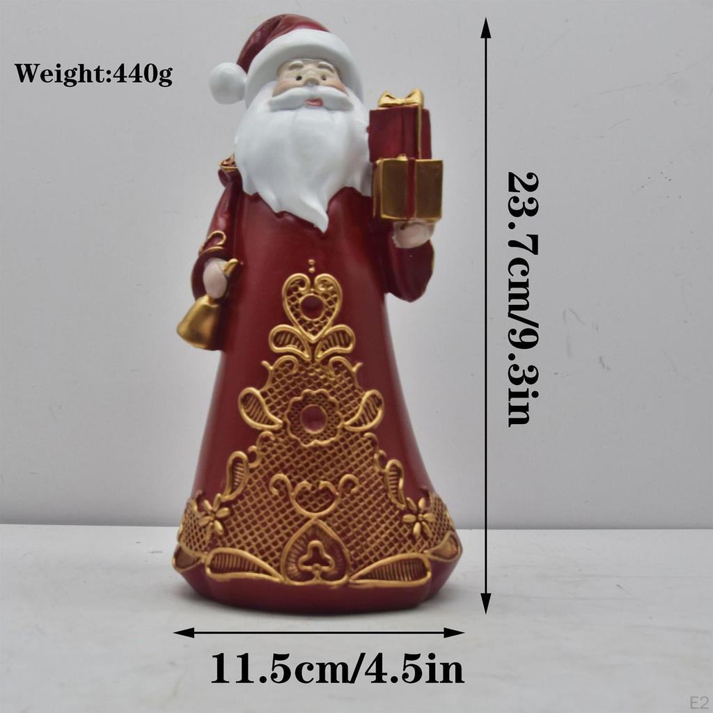 Santa Claus Figurine Table Centerpiece Christmas Decor Collectible Statue Ornament for