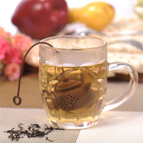 Teapot-Shape Tea Maker Infuser Strainer Silicone Bag Leaf Filter Diffuser Tool