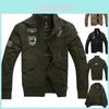 Stylish Men's Military Jackets With Casual Collar And Zipper Closure For Autumn