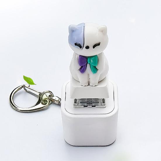 Cat Dog Keyboard Fidget Toy with Colorful Lights Stress Anxiety Relief Puppy Kitten Keyboard Clicker Keychain Portable Decompression Button