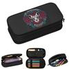 Day Of The Dead Dog Print Pencil Cases for Students School Pen Box Pencil Bag Large Storage Pencil Pouch