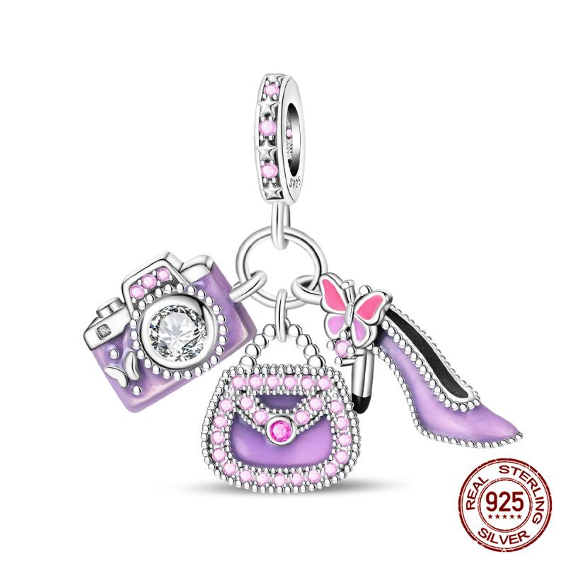 New 925 Silver Pumpkin Car Princess & Cactus Charms Fit 925 Bracelet Jewelry Making For Women Gift