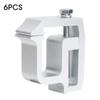6pcs Truck Retaining Clamps 2in Throat Depth Aluminum Alloy Truck Cap Topper Campers Mounting Clips