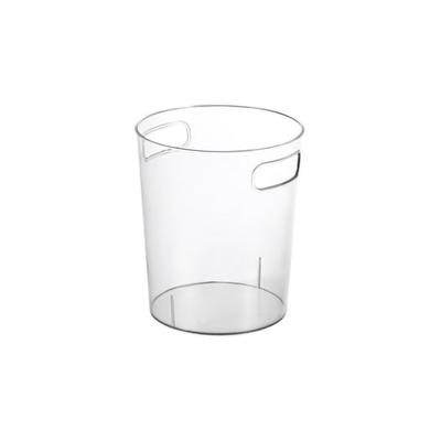 Transparent Trash Can Clear Wastebasket with Handles for Kitchen Bathroom Office Bedroom Living