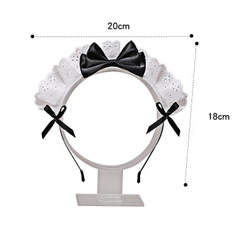 Headdress Lace Maid Wash Face Make up Lolita Hair Band Bow Women Accessories Korea Style Headband
