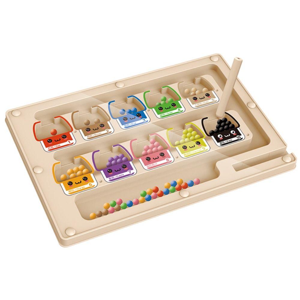 

2 in 1 Kid’s Concentration Training Toys Magnetic Color Sorting Games Parent-child Interactive style A