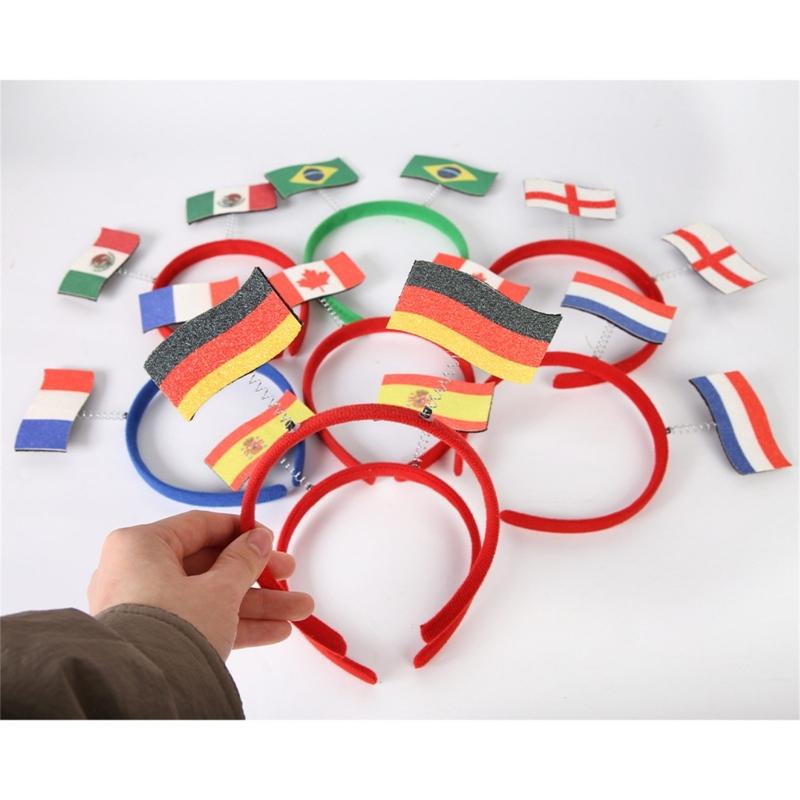 4pcs Matching Soccer Championship Headbands Comfortable Design Headddress For Game Night Parties Decoration
