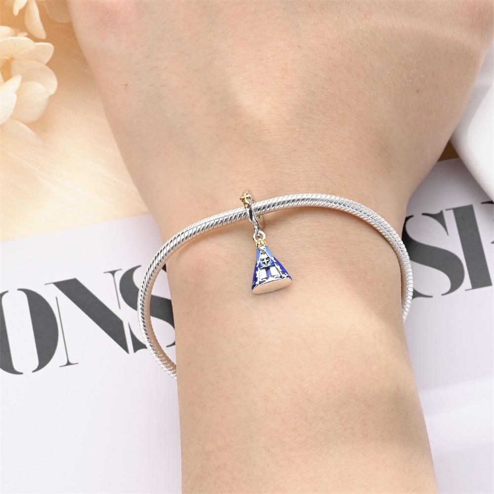 Original Charms Copper Religious Belief Virgin Mary Beads Fit Bracelet Women Jewelry Making Diy Gift