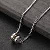 Roman Numerals Small Waist Transfer Necklace Men's Trend Brand Versatile Titanium Steel Pendant Sweater Chain High-end Chain Light Luxury