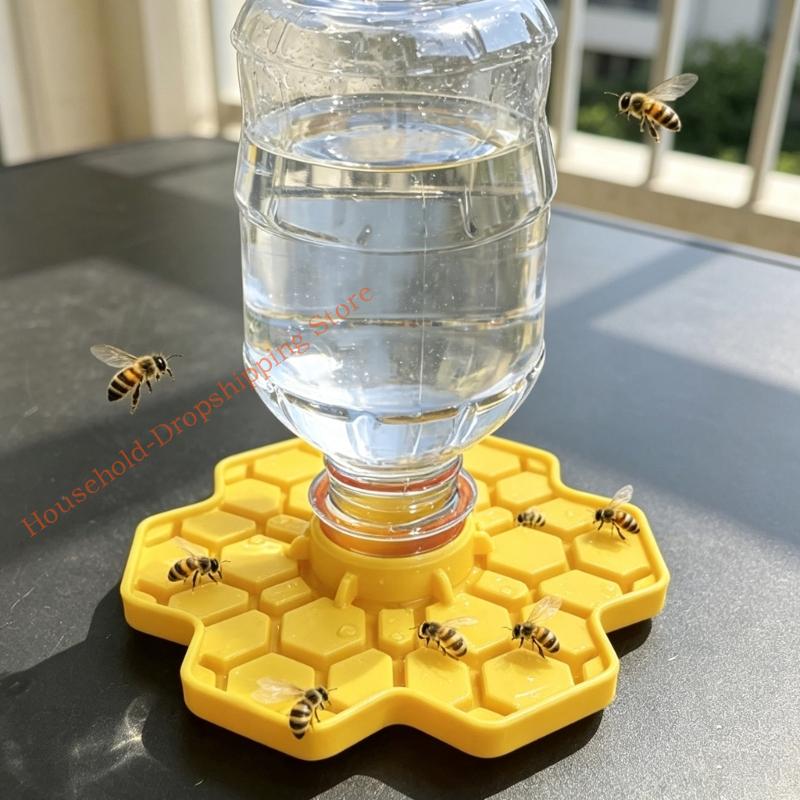 Bees Watering Station Floating Bees Feeder Island Bees Drinking Water Dispenser for Outdoor Garden Thirsty Pollinators 85AD