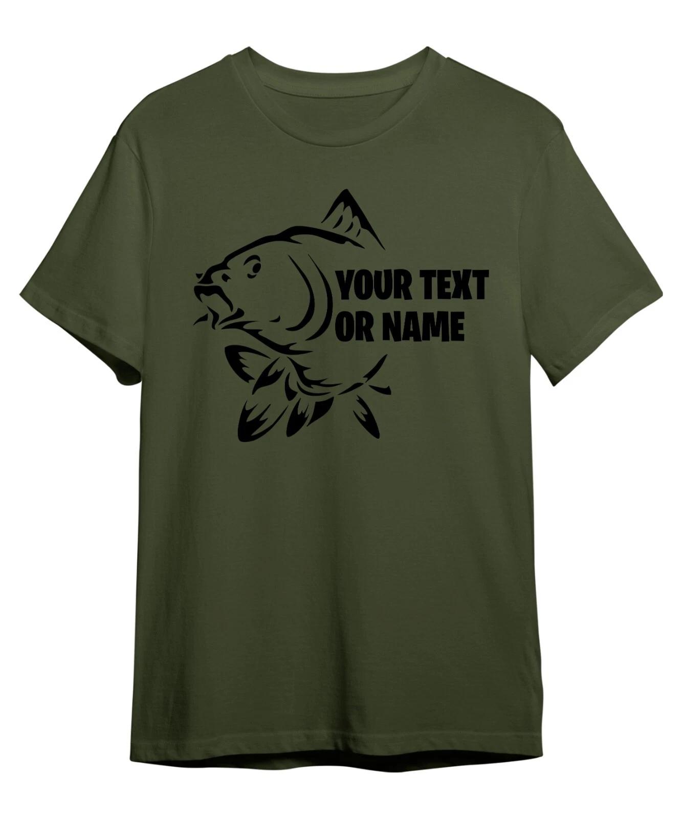 Personalised Carp Fishing T-Shirt, Carp Hunter Father Dad Fisherman Carp Top 4XL