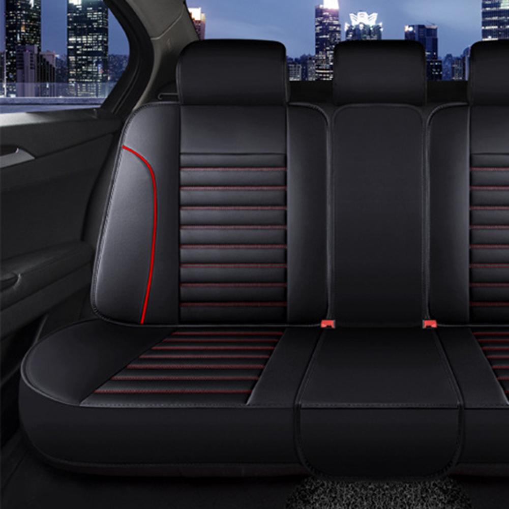 Full Set Universal Car Seat Covers Breathable Leather Car Seat Protector Soft Automotive Covers Cushion Car Interior Accessories