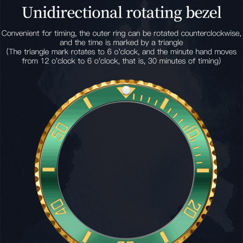 JINSHIDUN Neue Business und freizeit herren Uhr Green Water Ghost Automatische Mechanische Uhr Trendy Marke Leuchtende High-end-Uhr