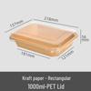 Disposable Kraft Takeaway Food Containers with Lids
