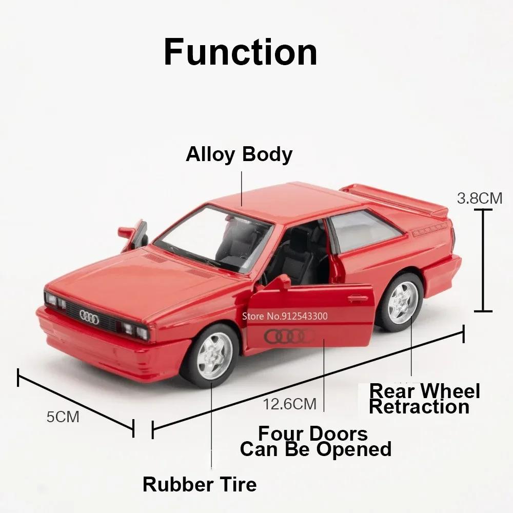 1:36 Apollo EVO 1980 Sports Car Model Toy Alloy Body Rubber Tire Pull Back Miniature Models Toys Kids Educational Presents