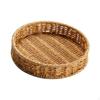 Imitation Rattan Fruit Plate Bread Storage Basket Multipurpose Decorative Easy To Clean Woven
