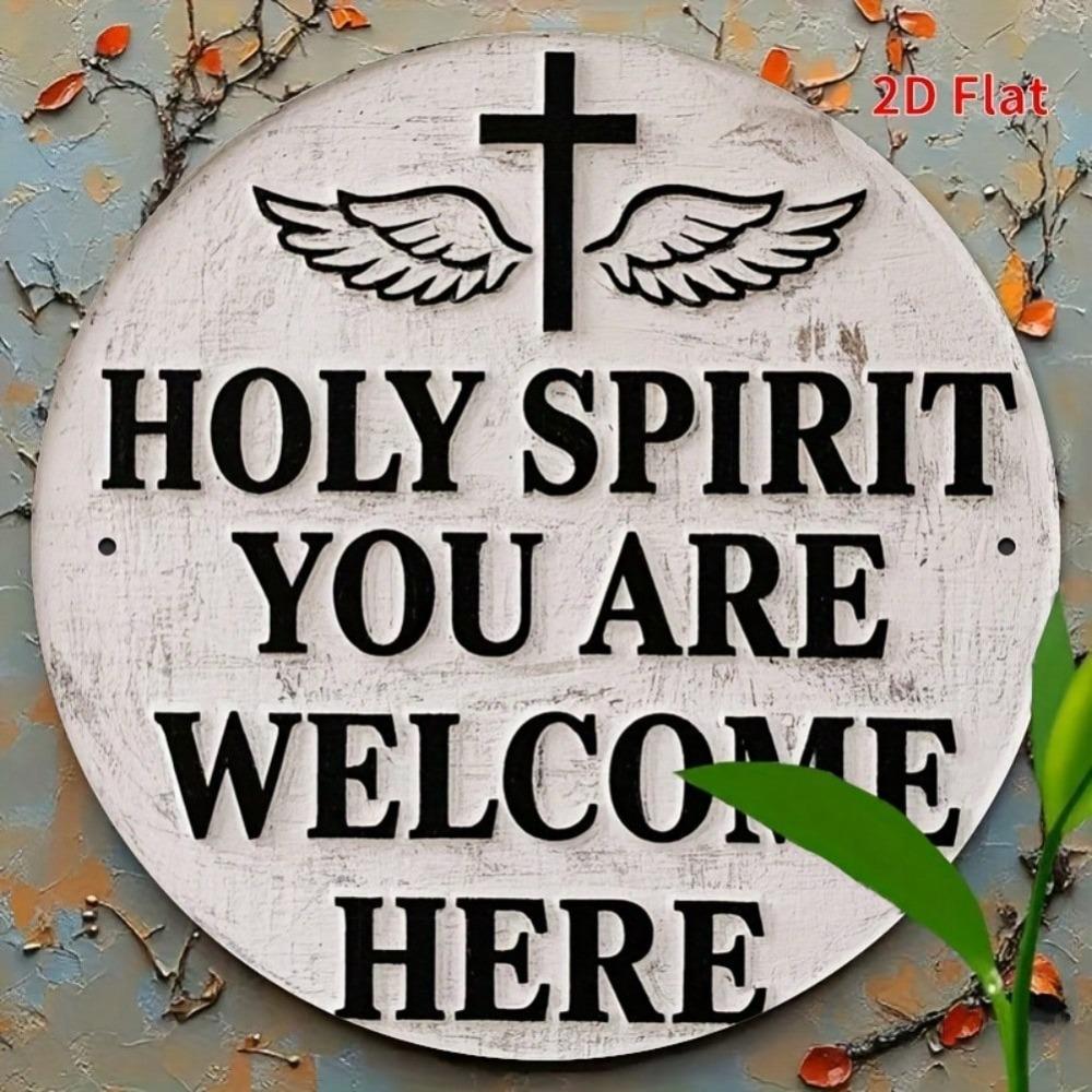 Vintage Holy Spirit Dove Cross Bohemian Metal Wall Art Rustic White Finish Home Decor