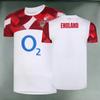 England Rugby Trikot Rote Rose Kurzarm T-Shirt Herren Nation Rugby Atmungsaktiv Schnelltrocknend Trainings Tops Fans Sportuniform S-6XL