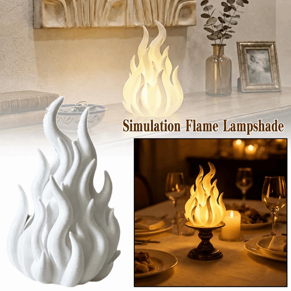 Portable Design Night Light Lampshade 3D Printed Imitation Bonfire Lampshade  Gift